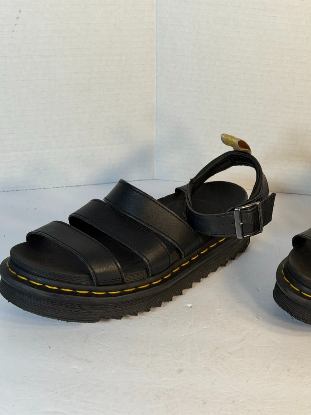 Dr. Martens L-7 Black leather sandals - Picture 6 of 16